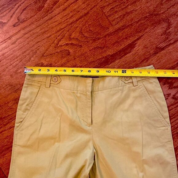Ann Taylor size 6 pants green/yellow color, very cute, pockets in the front - Picture 6 of 9